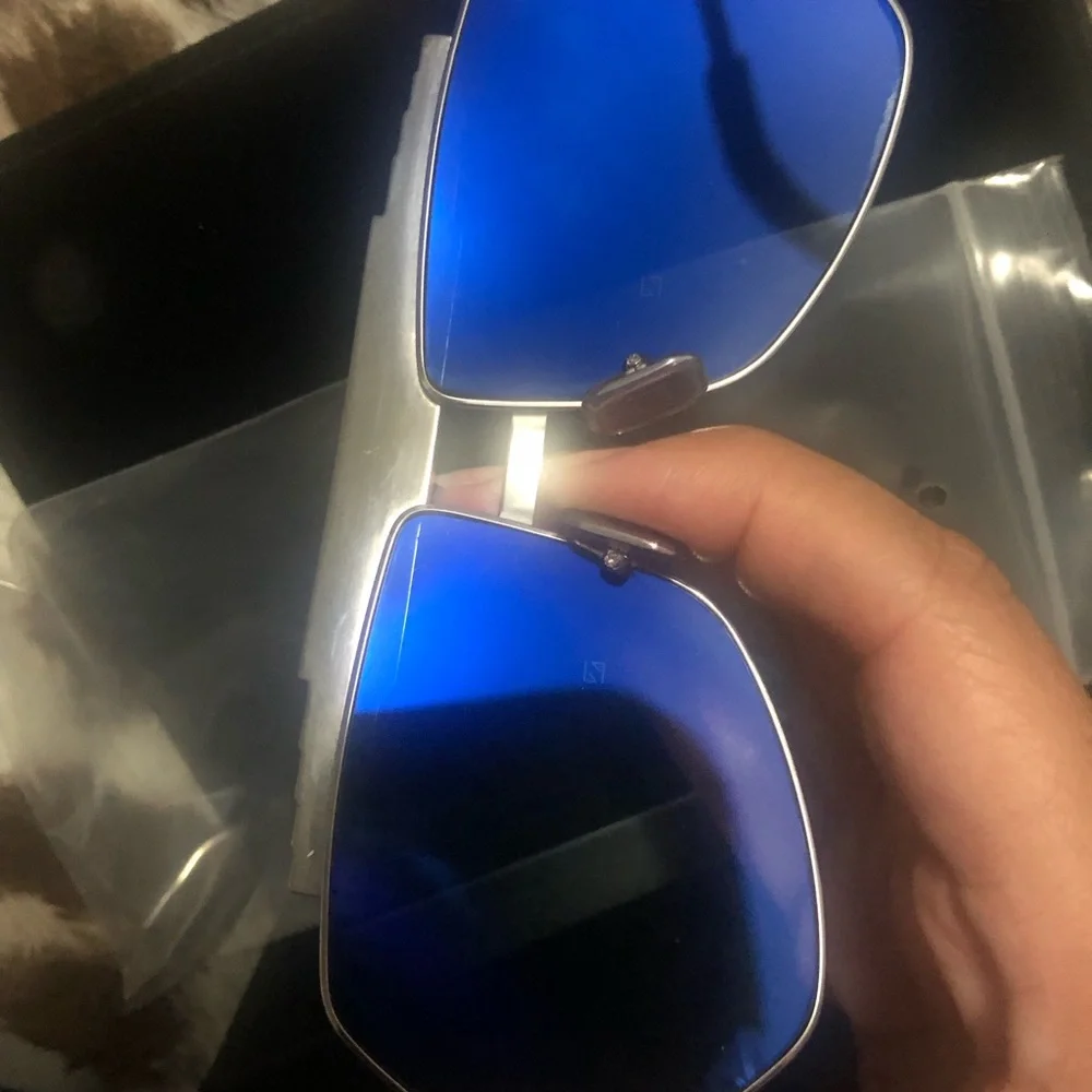 Anna Karin Karlsson Le Boss Swarovski White Gold Plated 24k Aviator Sunglasses